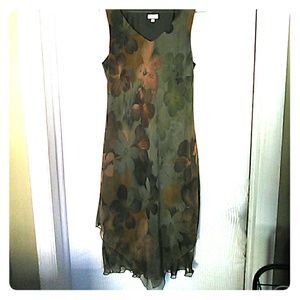 Green Floral Believe... Midi Dress